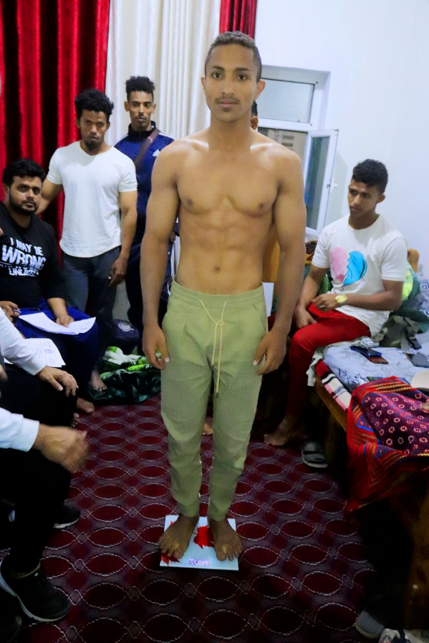 بدء منافسات بطولة الجمهورية لبناء الأجسام بعملية وزن اللاعبين